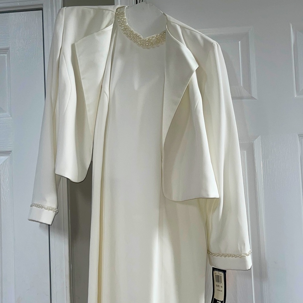 IVORY TWO PIECE EVENING GOWN